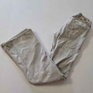 YMI sz 7 Corduroy Flaired White Embelished - Picture 1 of 10