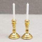 2x Dollhouse Miniature 1:12TH Scale Candlestick Candlelight Dinner Accessories
