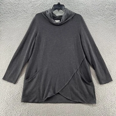 Vestido para mujer Jill grande gris puro Jill Pima chal manga 3/4 bolsillos elásticos Foto 1 de 4