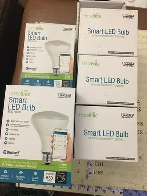6 X Feit Electric BR30/650/LED/HBR 65W Eqvlnt 2700K Dimmable Bluetooth Smart LED - Image 1 of 4