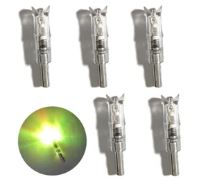6pc LED Lighted Automatically Crossbow bolts Arrow Nocks Tail 7.6mm Tracer track - Picture 1 of 24