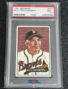 1951 BOWMAN BILLY SOUTHWORTH #207 PSA 7.5 NM+ HOF