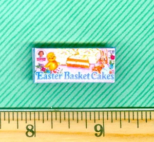 Dollhouse Miniature size L D Vanilla EASTER Snack CAKE BOX - Picture 1 of 2