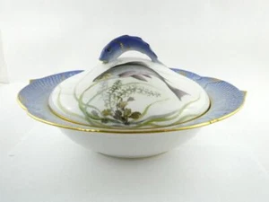 Royal Copenhagen Fish Service Blue Border Round Covered Vegetable Bowl 3005 - Picture 1 of 20