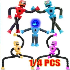 1/4x Telescopic Suction Cup Robots Toy Robot Shape Changing Pulling Arms Leggs - Picture 1 of 30