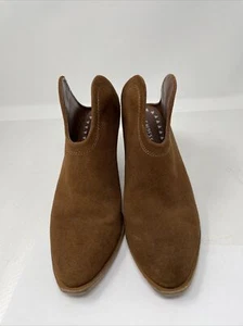Chinese Laundry 9 M Brown Faux Suede Open Stacked Heel - Picture 1 of 9
