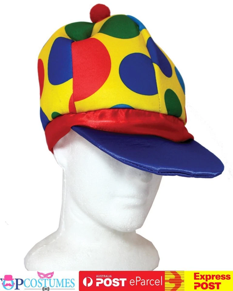 Circus Baseball Clown Polka Dots Hat Costume Birthday Funny Accessory - image 1 of 1
