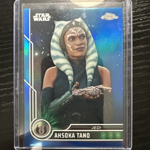 2023 TOPPS CHROME STAR WARS #96 AHSOKA TANO JEDI BLUE REFRACTOR 118/150.