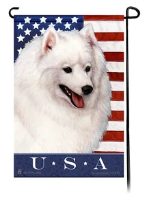 Bandera de jardín patriótica de Estados Unidos - Spitz japonés 078 - Imagen 1 de 1