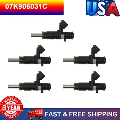 5X Inyectores de combustible para Volkswagen Beetle 2,5 L L5 2008 2009 2010 2011 2012-2017 Foto 1 de 4