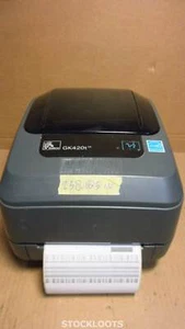 Zebra GK420T Network USB Label Printer DT/TT 104mm BUTTON DAMAGED - 258,185 INCH - Afbeelding 1 van 5