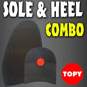 DIY SHOE REPAIR SOLE & HEEL COMBO KIT - LADIES / MENS BOOTS & SHOES - Picture 1 of 10