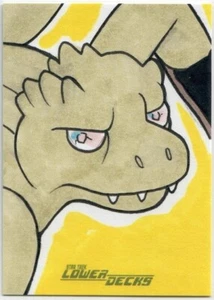 Star Trek: Lower Decks - Rich Molinelli - Gorn - Tarjeta de boceto - Imagen 1 de 2
