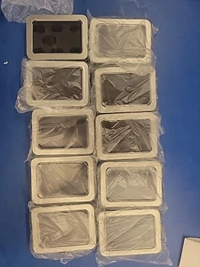 *Lot of 10 * DND 7 dice metal storage tins with window and inserts - Picture 1 of 5