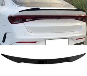 Fits 2021-2024 Kia K5 Rear Trunk Spoiler Wing Lip ABS V Style - Gloss Black - Picture 1 of 3