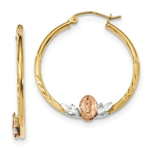 14k 14kt Tri-Color T - Picture 1 of 2