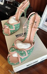 MOSCHINO Cheap and Chick Hight heel Sandals 4” heel. Size 38.5. Made in Italy - Picture 1 of 12