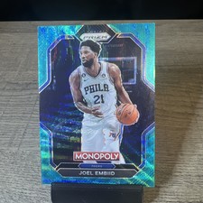 2022-23 Panini Prizm Monopoly Joel Embiid #PS5 Teal Wave Philadelphia 76ers