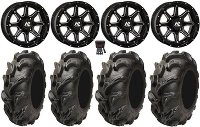 High Lifter HL4 12" Wheels Mh 27" Mega Mayhem Tires Honda Foreman Rancher SRA - Image 1 of 4