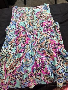 Shirt Damen Größe XL Lilly Pulitzer Dune Top rosa Blumen - Bild 1 von 10