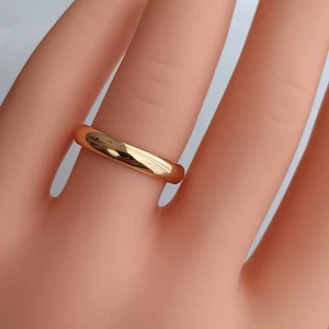 Anillo Alianza Aniversario Boda Oro Amarillo 18K Talla 8 Ajuste Cómodo Hombres Mujeres NUEVO - Imagen 1 de 8