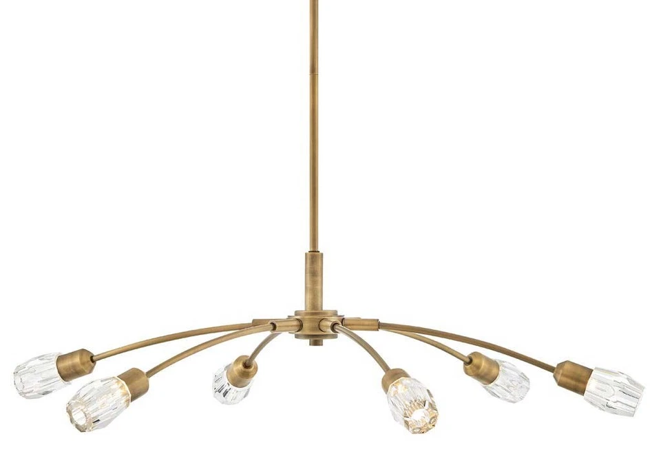 Fredrick Ramond FR33326 Atera 6 Luces 45"W LED Cristal Sputnik - Latón Foto 1 de 1