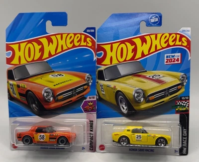 Hot Wheels Honda S800 Racing lote de 2 (naranja TH/amarillo) Foto 1 de 4