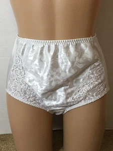 Vtg L/XL/2XL SATIN Stretch PANTY Brief Shaper Light Control lace NATURAL ACCENTS - Picture 1 of 10