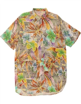 Vestido Camisa Feminina MC KEE'S Manga Curta IT 46 Grande Multicolorido Floral AM04 - Imagem 1 de 3