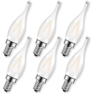 Frosted LED Candelabra Bulbs, Night Light Bulb 15 Watt Equivalent 1.5W E12 Mi... - Picture 1 of 7