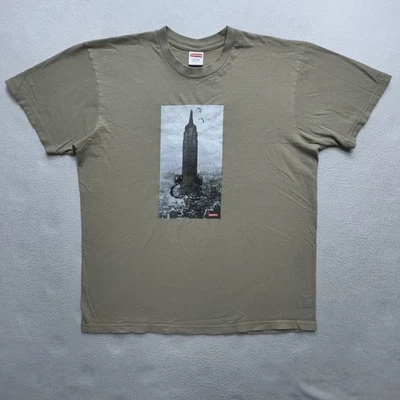 Supreme Mike Kelley Empire State Building T 恤 L 码米色 2018 美国制造 — 第 1/4 张图片