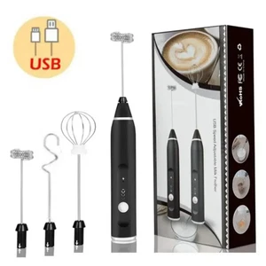 Milk Frothers Handheld Wireless Blender USB Mini Whisk Mixer Cappuccino Cream Eg - Picture 1 of 14