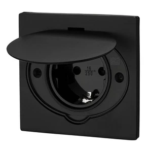 Edelstahl Unterputz Steckdose IP44 I Trittfest Bodensteckdose mit Klappdeckel - Picture 1 of 9