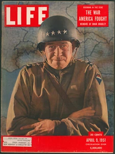 LIFE MAGAZINE APRIL 9 1951 GENERAL OMAR BRADLEY ~THE WAR AMERICA FOUGHT~ - Picture 1 of 2