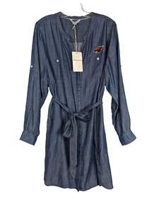 NUEVO Vestido Camisa Minnesota Wild Para Mujer XL Tommy Bahama Cambray Cinturón ENVÍO GRATIS - Imagen 1 de 17