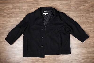 Perry Ellis wool-blend winter  overcoat insulated quilted lining Size 4X - Image 1 of 4