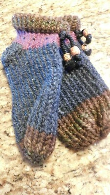 meias chinelo de malha manual - Imagem 1 de 3