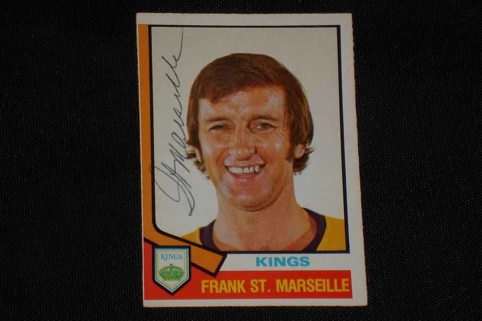 FRANK ST. MARSEILLE  1974-75 O-PEE-CHEE SIGNED AUTOGRAPHED CARD #374 KINGS - Image 1 of 1