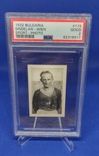 1932 Bulgaria Matthias Sindelar Wien Sport Photo #115 Good PSA 2 Rookie RC Card