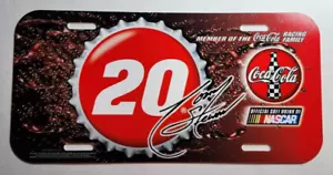 Tony Stewart #20 Coca-Cola Racing Family Nascar License Plate - Picture 1 of 1