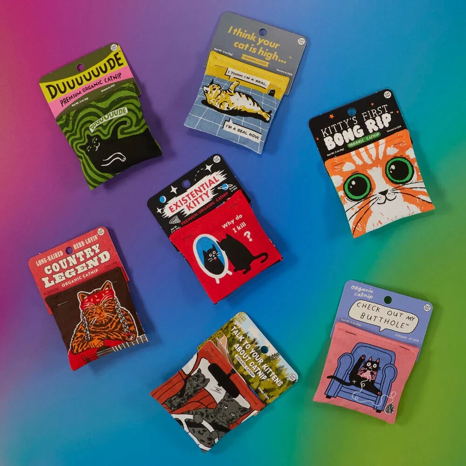 Blue Q Catnip Toys 🐱 U Choose! 🐱 100% Organic USA Grown 🐱 Stocking Stuffer!