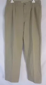 Pantaloni chino cachi Cabela's Casuals foderati in flanella pieghe davanti donna 16 - EE197 - Foto 1 di 5