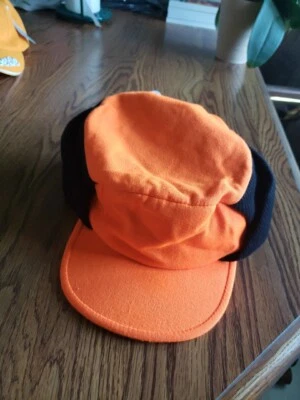 N-CAP Bright Orange and Black with Ear And Neck Flap Size L/XL Cap Hat New - Image 1 of 4