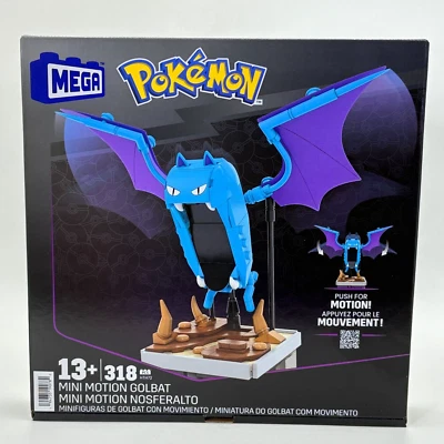 MEGA Nintendo Pokemon Mini Motion Golbat 318 pc. Building Block Set - Image 1 of 4