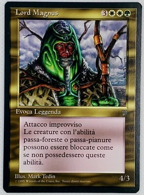 MTG Lord Magnus (Italian Legends/Gold/U) - NM/M - Unplayed - Subvoodoo - Image 1 of 2