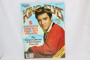 H10 Elvis Presley: 1980 Platinum Presents Vol 3 # 7 -King Elvis Magazine/ Pin Up - Imagen 1 de 2
