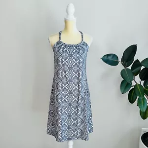 PrAna Woman’s Quinn Dress MEDIUM Geometric Print Racerback Shelf Bra - Picture 1 of 6