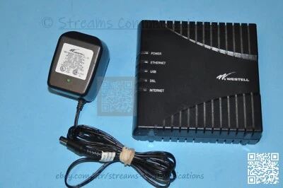 Westell DSL Router Model C90-610030-06 Rev: F Wind River w/ OEM AC Power Adapter - Image 1 of 4