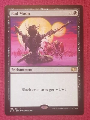 Magic The Gathering COMMANDER 2014 C14 BAD MOON black card MTG - Image 1 of 2