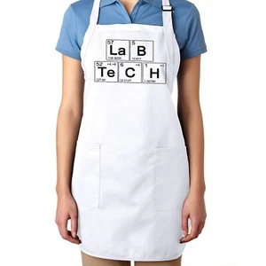 Lab Tech Apron Periodic Table Laboratory Technician Microscope Med Tech Medical - Picture 1 of 2